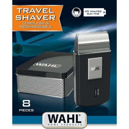 Wahl Travel Shaver negra 03615-1016 con bolsa de viaje